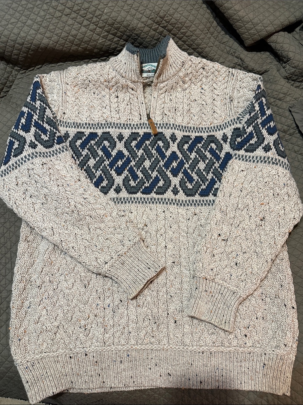 Aran Craft Men's Nordic Ireland Crewneck 100% Marino Wool Sweater XL